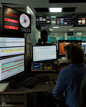 ITN using Densitron Intelligent Display System across multiple news programmes