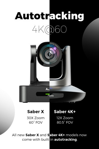 Autotracking Added To Angekis Saber X and Saber 4K Plus PTZ Cameras