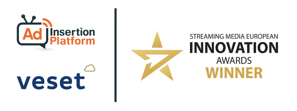Ad Insertion Platform integration with Veset wins Streaming Media European Innovation awards in Content Protection and Monetisation