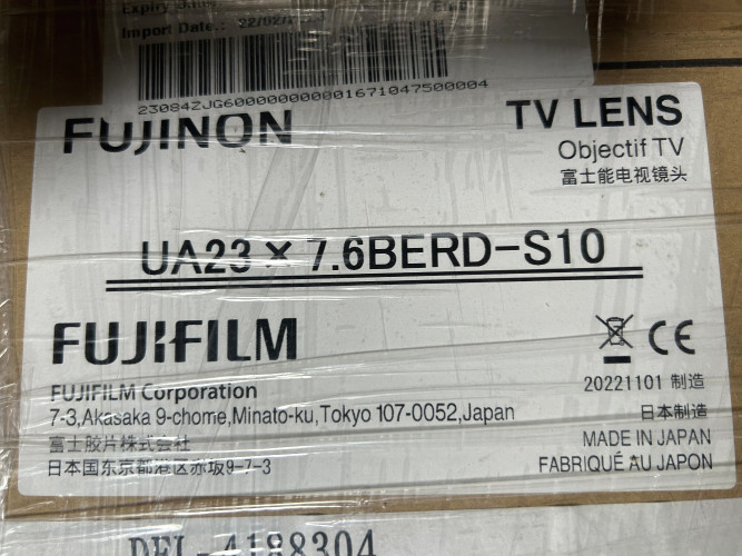 Fujinon UA23X7.6BERD-S10 4K Premier Tele Lens with Full Servo and 2x Extender - image #1