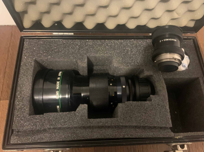 Canon FD lens 300 mm PL mount, with case and 2x extender - image #4