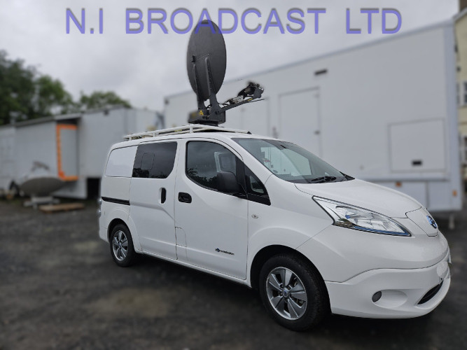 Nissan electric VSAT  with AVL 1.2m dish, vehicle (14,000 miles), - image #1