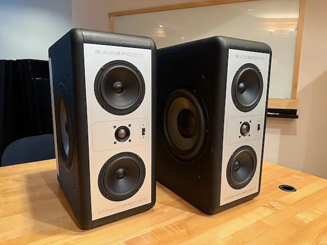 Barefoot Sound MicroMain 27 MTM Active Studio Monitor Pair (2006–2012) – Silver Finish - image #1