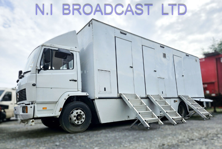 Mercedes 3 room 12 camera outside broadcast OBvan, (sony, RTS, evs etc) 12 cameras, HD currently, - image #1