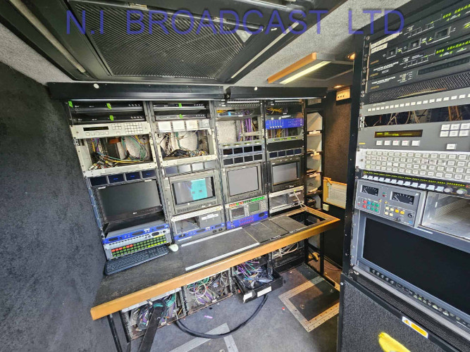 Mercedes 3 room 12 camera outside broadcast OBvan, (sony, RTS, evs etc) 12 cameras, HD currently, - image #4