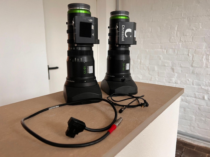 Fujifilm Fujinon MK18-55mm & MK50-135mm E-Mount Lens Set with 2x Chrosziel CDM-MK-Z2 Zoom Motors - image #1