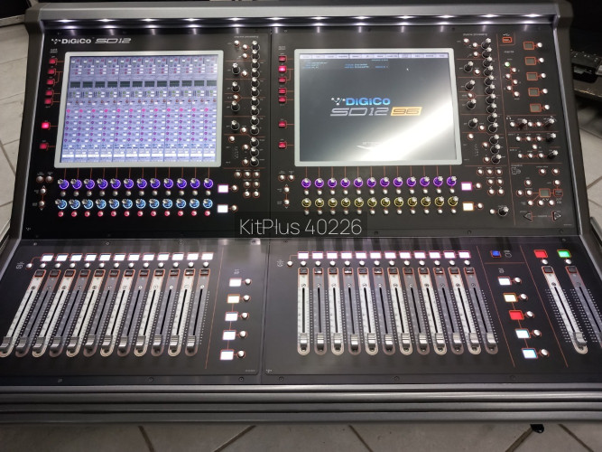 DiGiCo SD12-96 Digital Mixing Console with New Faders, T-Software, 5-Star Cases, DMI and Waves Card – Professional Sound & PA Mixer - image #1