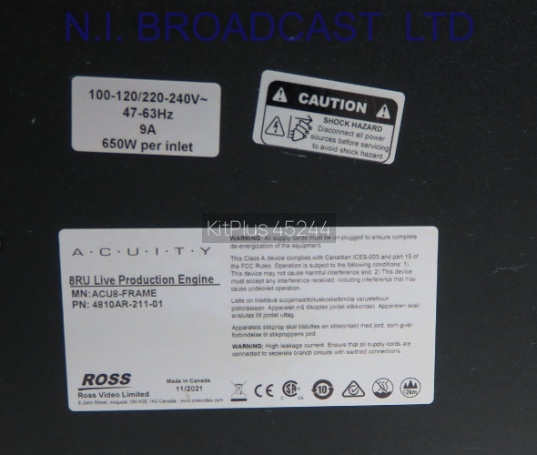 ross acuity 6ME 3G / 4K vision mixer frame - image #2
