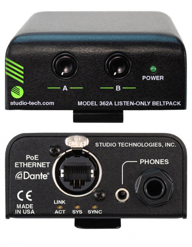 Studio Technologies Announces Model 362A Listen-only Beltpack
