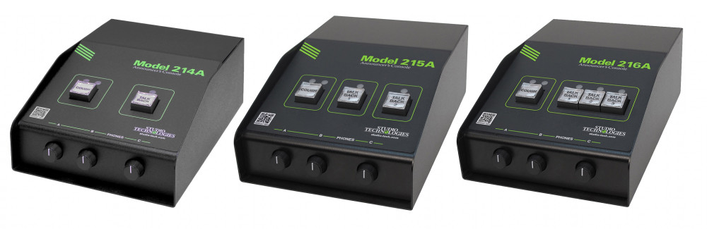 Studio Technologies Releases the Model 214A 215A and 216A Announcers Consoles