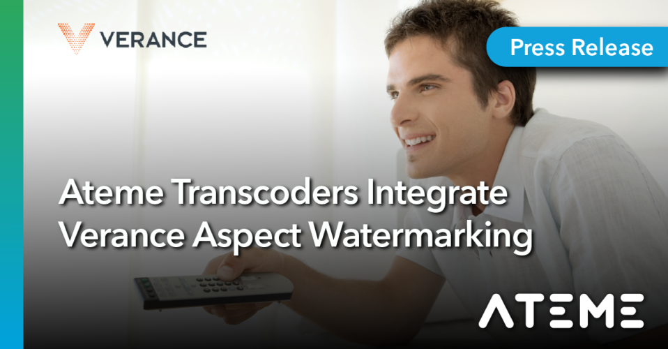 Ateme Transcoders Integrate Verance Aspect Watermarking