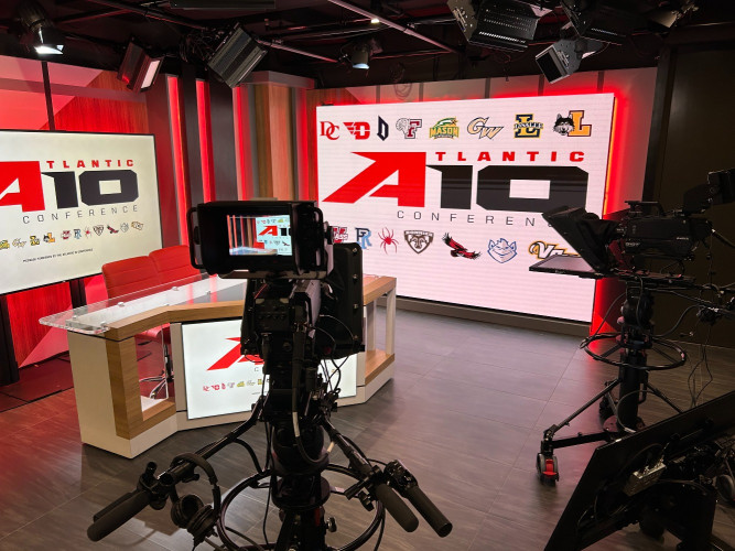 New HQ for Atlantic 10 Conference Features Broadcast Studio with Brightline Lighting Complement