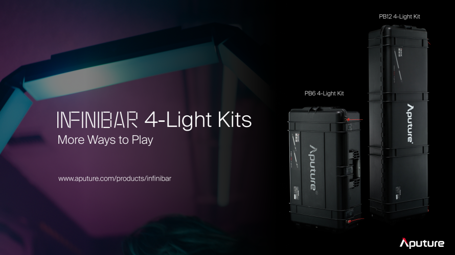Aputure Refreshes the INFINIBAR Product Family with New 4-Light Kits and Accessories