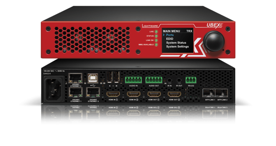 Lightware UBEX 10G AV-over-IP technology sets a new standard for live events and rental applications
