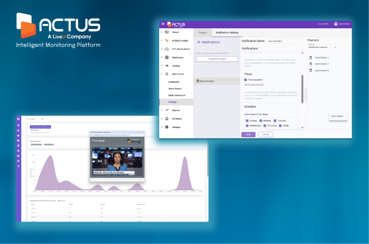 Actus Digital and Pikolo Announce Integration to Deliver a Unified Broadcast Monitoring and Operations Solution