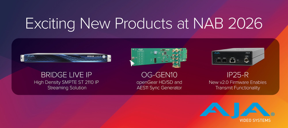AJA Debuts SMPTE ST 2110 and openGear Solutions Ahead of NAB 2026