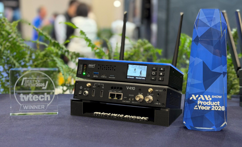 Miri V410 Encoder-Decoder Wins 2026 NAB Show Product of the Year and TV Tech Best of Show Awards