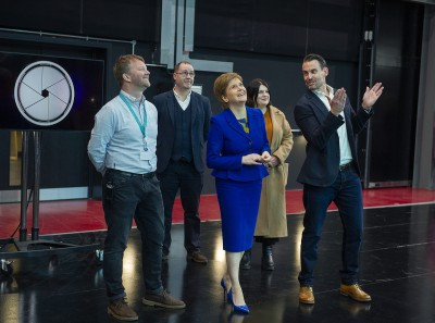 Scotland's First Minister visits BBC Studioworks' new purpose-built TV studio in Glasgow - fuelling the growth of Scotland's creative workforce