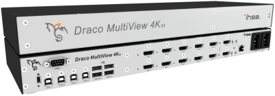 IHSE USAs Draco MV42-H2DH 4KDual-Head HDMI 2.0 Multiviewer Now Shipping in the United States