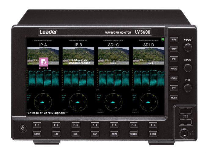 LEADER ANNOUNCES JPEG XS OPTION FOR LV5600 AND LV7600 TEST INSTRUMENTS
