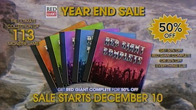 The Red Giant Year End Sale Returns Bigger and Better than Ever on December 10th